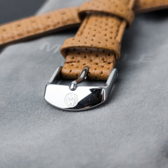 18mm Michele Watch Band Tan Leather SAME DAY SHIPPING - Picture 3 of 6